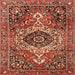 Square Traditional Red Medallion Rug, tr3352