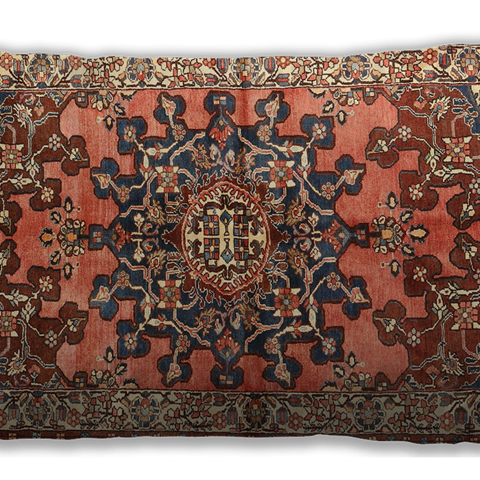 Traditional Classic Rectangular Saffron Red Lumbar Throw Pillow, 13 inch by 19 inch, lbtr3353