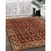 Traditional Saffron Red Persian Rug, tr3354