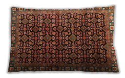 Traditional Classic Rectangular Saffron Red Lumbar Throw Pillow, 13 inch by 19 inch, lbtr3354