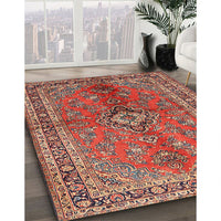 Traditional Light Copper Gold Medallion Rug, tr3355