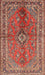 Machine Washable Traditional Light Copper Gold Rug, wshtr3355