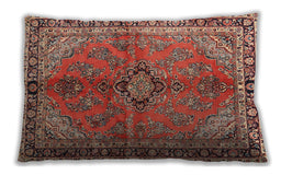 Traditional Classic Rectangular Tangerine Pink Lumbar Throw Pillow, 13 inch by 19 inch, lbtr3357