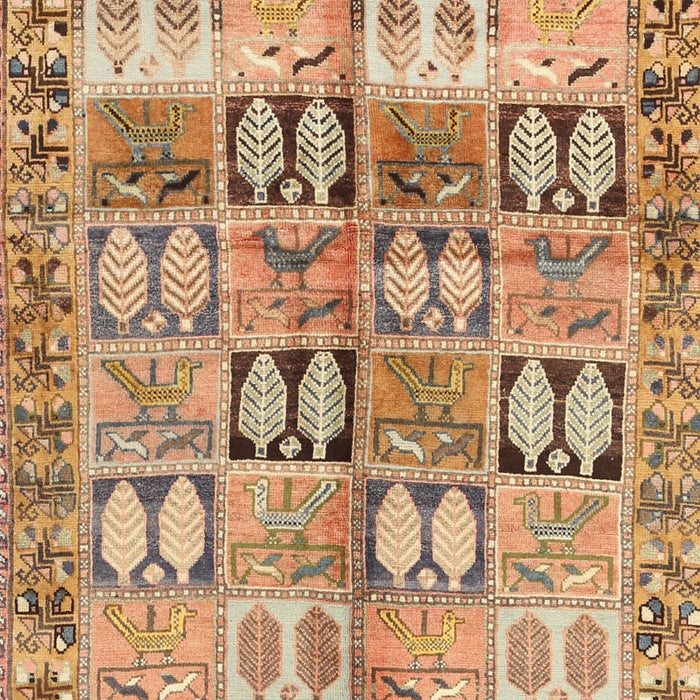 Machine Washable Traditional Light Brown Rug, wshtr3358