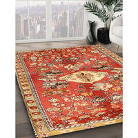 Traditional Sand Brown Animal Rug, tr3359