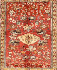 Machine Washable Traditional Sand Brown Rug, wshtr3359