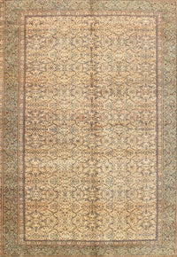 Machine Washable Traditional Copper Brown Rug, wshtr335