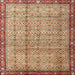 Square Traditional Mahogany Brown Persian Rug, tr3360