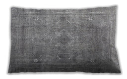 Traditional Classic Rectangular Dark Gray Lumbar Throw Pillow, 13 inch by 19 inch, lbtr3362