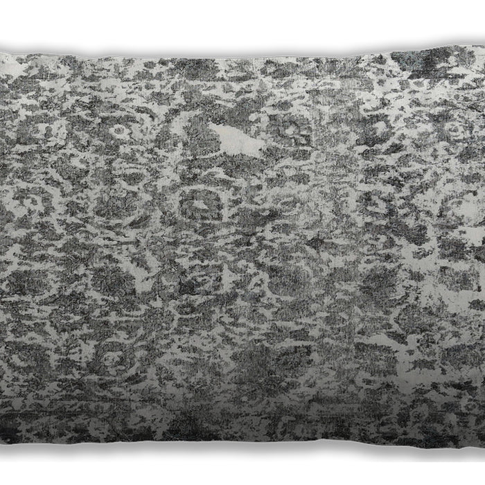 Traditional Classic Rectangular Gray Lumbar Throw Pillow, 13 inch by 19 inch, lbtr3363