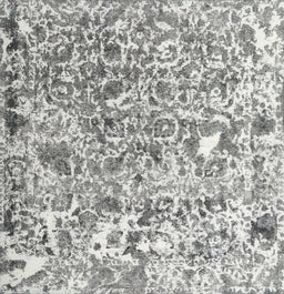 Machine Washable Traditional Grey Gray Rug, wshtr3363