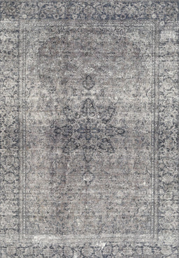 Machine Washable Traditional Gray Rug, wshtr3364