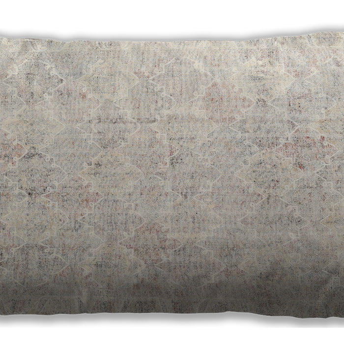 Traditional Classic Rectangular Tan Brown Lumbar Throw Pillow, 13 inch by 19 inch, lbtr3365