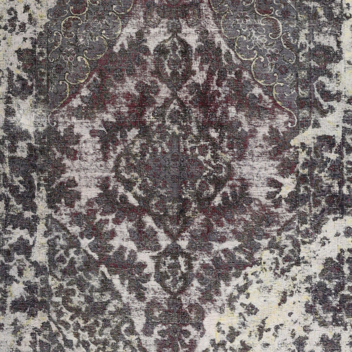 Machine Washable Traditional Dark Gray Rug, wshtr3366