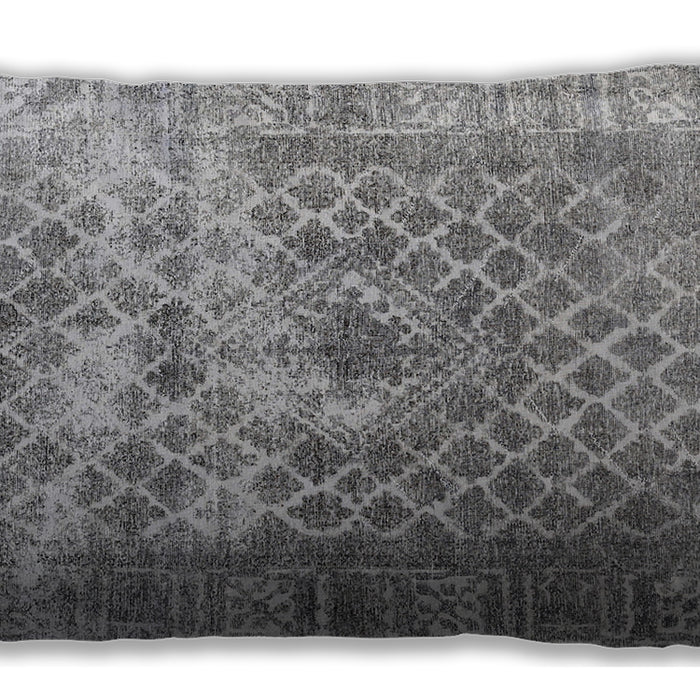 Traditional Classic Rectangular Gray Lumbar Throw Pillow, 13 inch by 19 inch, lbtr3367