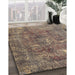 Traditional Camel Brown Persian Rug in Family Room, tr3368