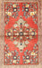 Machine Washable Traditional Red Rug, wshtr3370