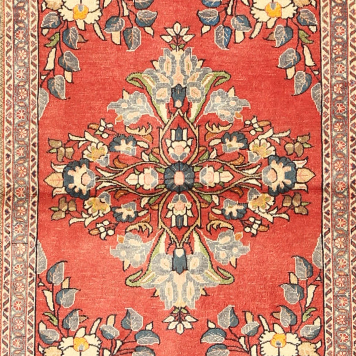 Machine Washable Traditional Red Rug, wshtr3370