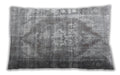 Traditional Classic Rectangular Gunmetal Gray Lumbar Throw Pillow, 13 inch by 19 inch, lbtr3372