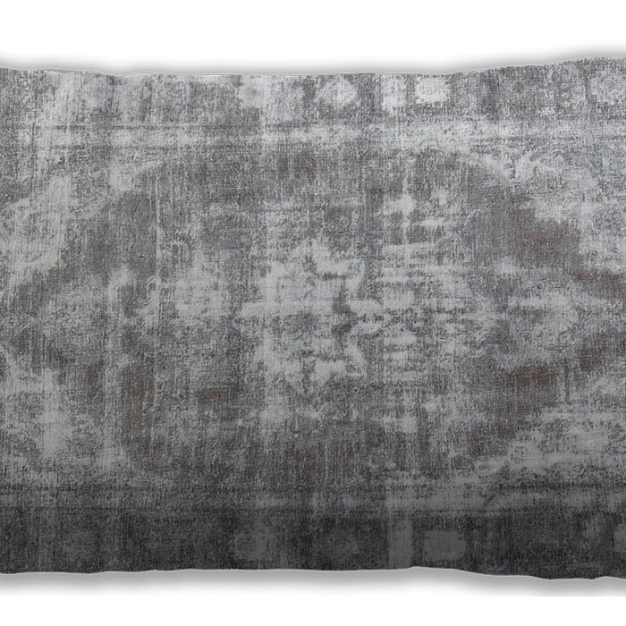 Traditional Classic Rectangular Gunmetal Gray Lumbar Throw Pillow, 13 inch by 19 inch, lbtr3372