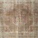 Square Traditional Light French Beige Brown Persian Rug, tr3373