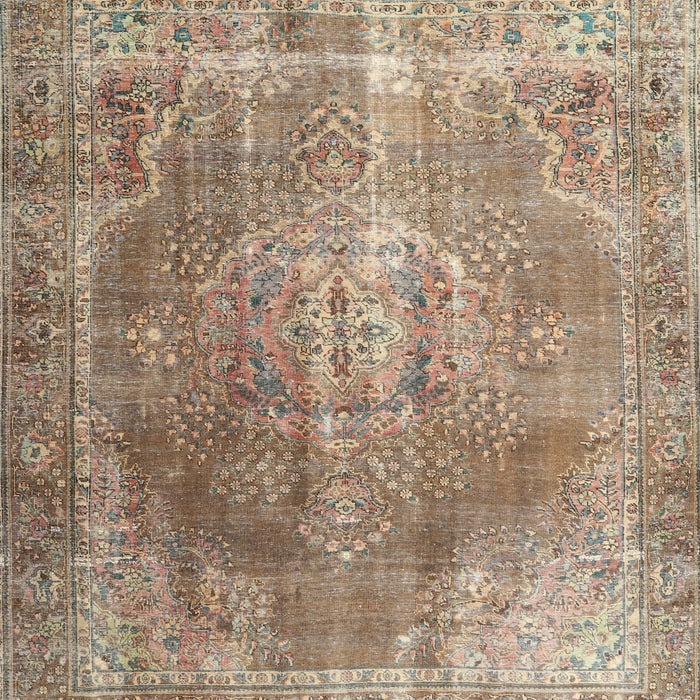 Traditional Light French Beige Brown Persian Rug, tr3373
