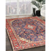 Machine Washable Traditional Brown Red Rug in a Family Room, wshtr3374