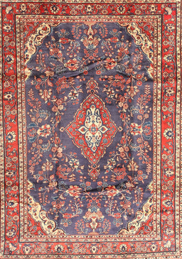 Machine Washable Traditional Brown Red Rug, wshtr3374