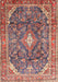 Machine Washable Traditional Brown Red Rug, wshtr3374