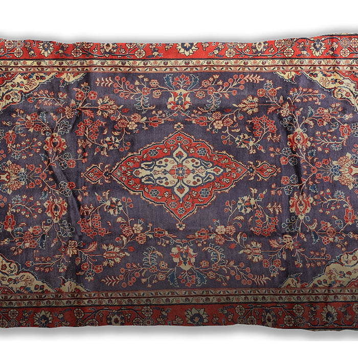 Traditional Classic Rectangular Brown Red Lumbar Throw Pillow, 13 inch by 19 inch, lbtr3374