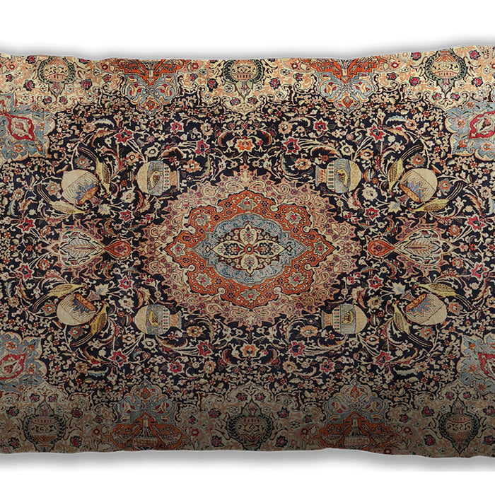 Traditional Classic Rectangular Dark Sienna Brown Lumbar Throw Pillow, 13 inch by 19 inch, lbtr3376