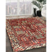 Traditional Saffron Red Persian Rug in Family Room, tr3377