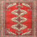 Square Traditional Light Copper Gold Persian Rug, tr3378