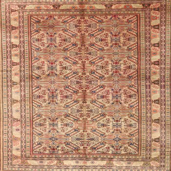 Square Traditional Sandy Brown Persian Rug, tr337