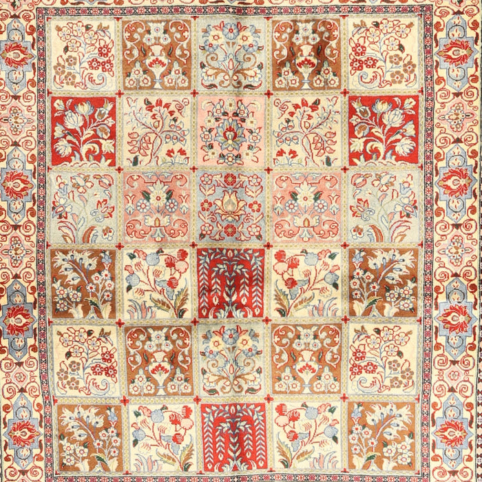 Machine Washable Traditional Khaki Gold Rug, wshtr3380