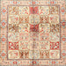 Square Traditional Khaki Gold Persian Rug, tr3380