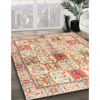 Traditional Khaki Gold Persian Rug, tr3380