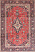 Traditional Dark Salmon Pink Medallion Rug, tr3381