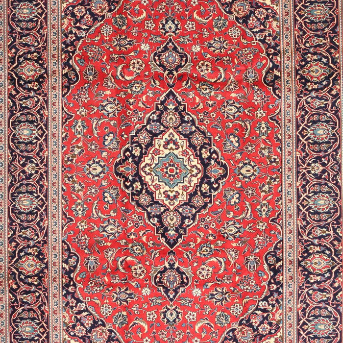 Traditional Dark Salmon Pink Medallion Rug, tr3381