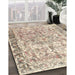 Machine Washable Traditional Deep Peach Orange Rug in a Family Room, wshtr3383