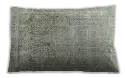 Traditional Classic Rectangular Khaki Green Lumbar Throw Pillow, 13 inch by 19 inch, lbtr3384