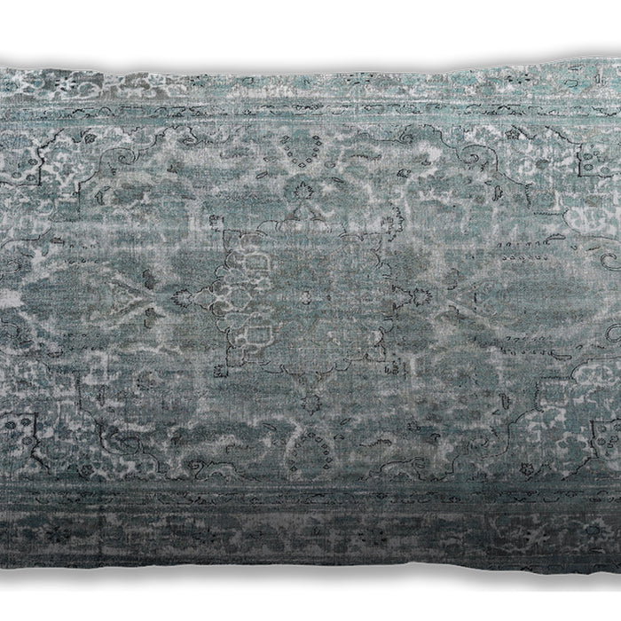 Traditional Classic Rectangular Light Slate Gray Lumbar Throw Pillow, 13 inch by 19 inch, lbtr3385