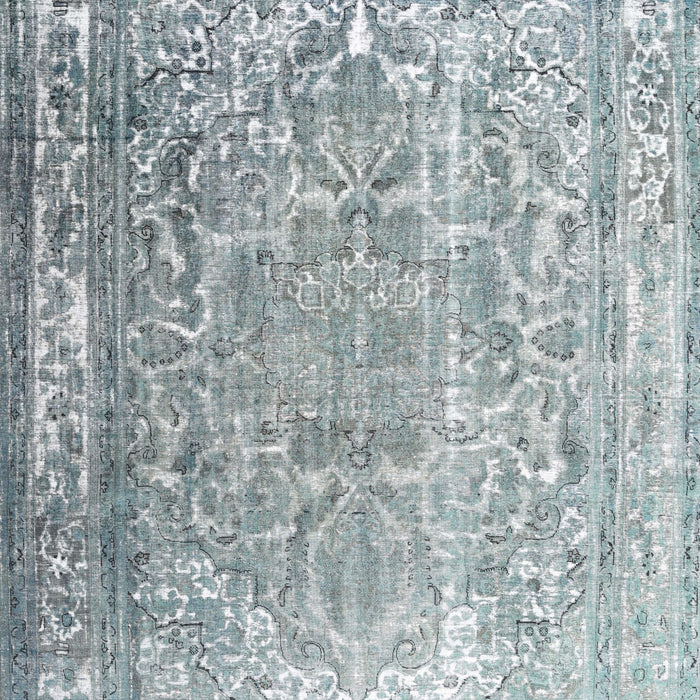 Machine Washable Traditional Light Slate Gray Rug, wshtr3385