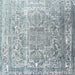 Square Traditional Light Slate Gray Persian Rug, tr3385