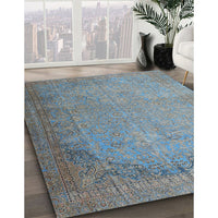 Traditional Slate Granite Gray Persian Rug, tr3387