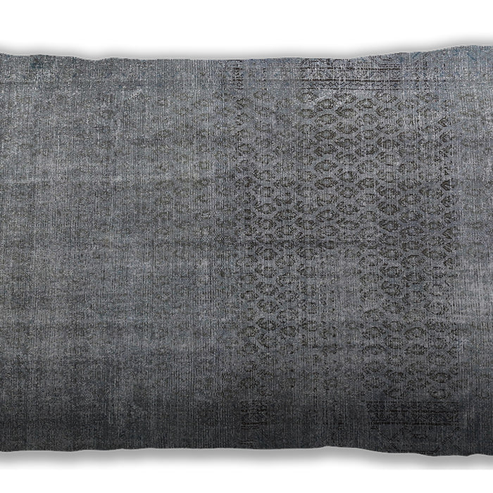 Traditional Classic Rectangular Gray Lumbar Throw Pillow, 13 inch by 19 inch, lbtr3388