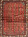 Machine Washable Traditional Tomato Red Rug, wshtr3389