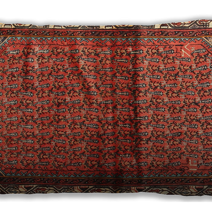 Traditional Classic Rectangular Tomato Red Lumbar Throw Pillow, 13 inch by 19 inch, lbtr3389