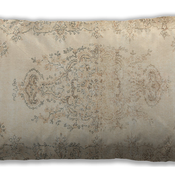 Traditional Classic Rectangular Brown Lumbar Throw Pillow, 13 inch by 19 inch, lbtr338