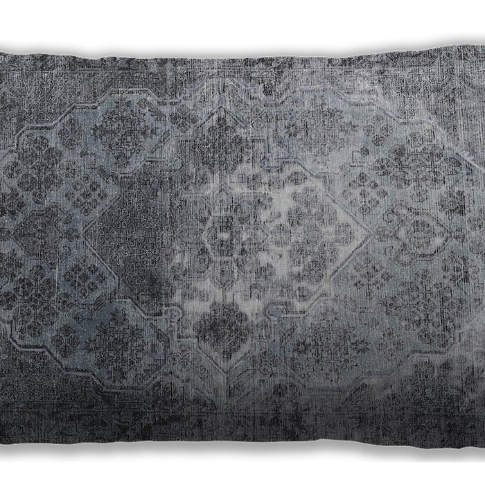 Traditional Classic Rectangular Ash Gray Lumbar Throw Pillow, 13 inch by 19 inch, lbtr3390
